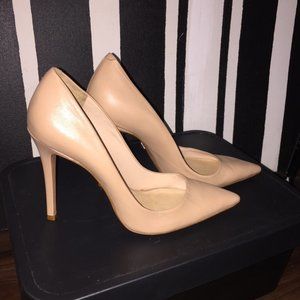 Schutz Nude Leather Heels